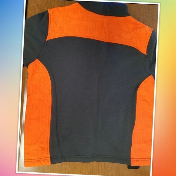 Under Armour youth Large full zip jacket. Grey full zip up jacket with bright or - Picture 3 of 5